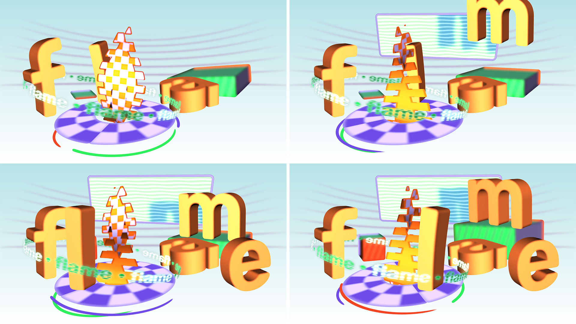 motion graphics, goma, 3d, after effects, letras, animation